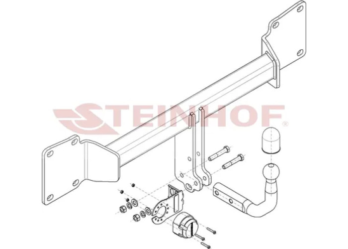 Фаркоп Steinhof для Jaguar XF II (X260) 2015-2023. Артикул J-010