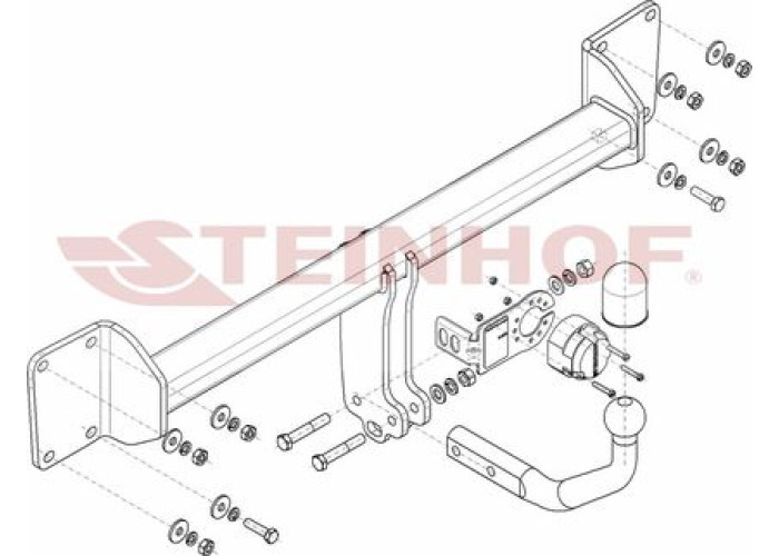 Фаркоп Steinhof для Volvo S90 II 2016-2023. Артикул V-310