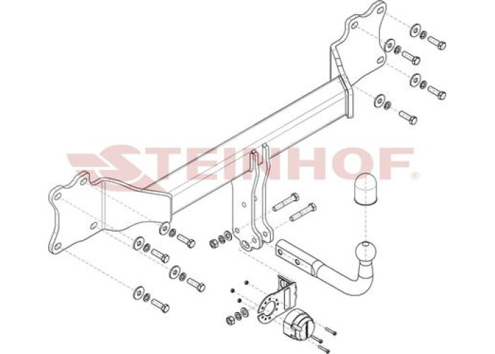 Фаркоп Steinhof для Audi Q8 II 2018-2023. Артикул A-115