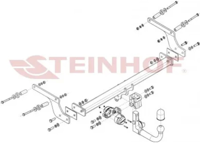 Фаркоп Steinhof для Renault Duster II 2021-2023. Артикул D-017