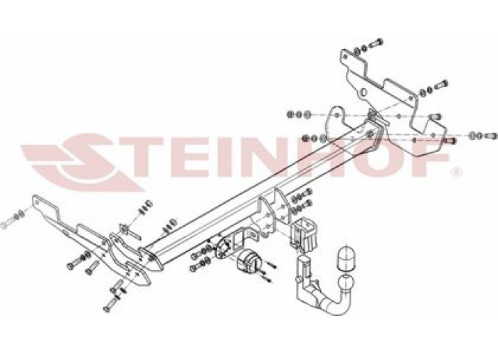 Фаркоп Steinhof для Mazda CX-5 I 2012-2017. Быстросъемный крюк. Артикул M-033