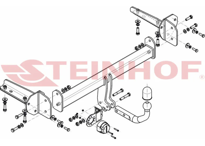 Фаркоп Steinhof для Subaru Levorg 2015-2023. Артикул S-414