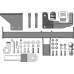 Фаркоп Мотодор под американский квадрат для Jac JS4 2021-2023. Фланцевое крепление. Артикул 98302-E