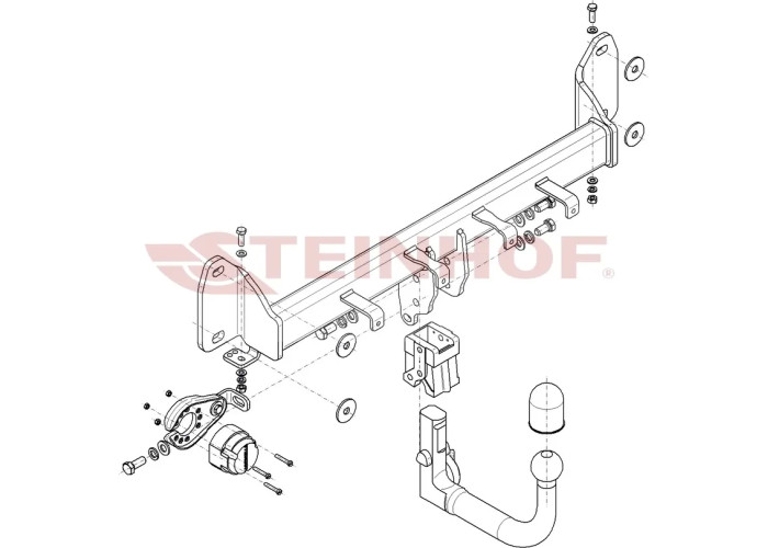 Фаркоп Steinhof для BMW X4 G02 2018-2023 Вертикально-съемный. Артикул B-099