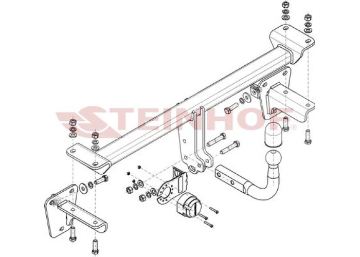 Фаркоп Steinhof для Mercedes-Benz GLA-Класс II H247 2020-2023. Артикул M-163