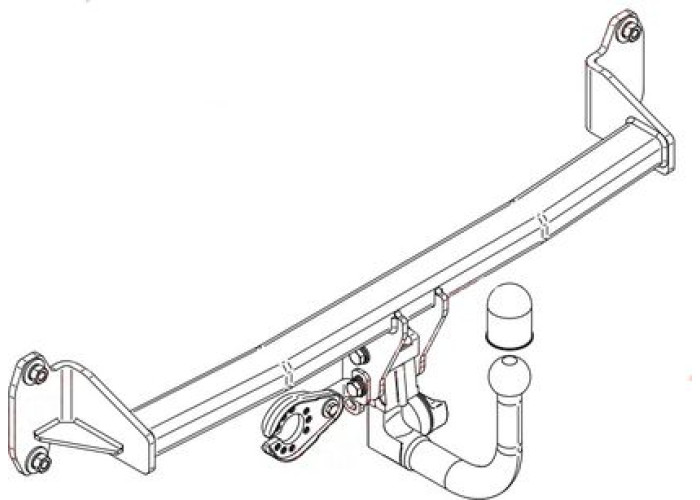 Фаркоп Steinhof для Mini Clubman F54 2WD 2015-2023. Быстросъемный крюк. Артикул M-285