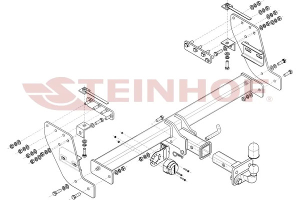 Фаркоп Steinhof для Mitsubishi L200 V 2015-2023. Артикул M-333