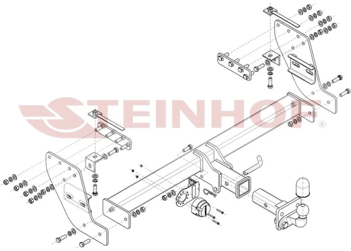 Фаркоп Steinhof для Mitsubishi L200 V 2015-2023. Артикул M-333