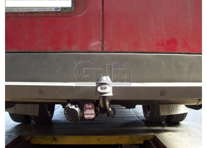 Фаркоп Galia оцинкованный для Volkswagen LT (с подножкой, кол. база 3,55/4,025м) 1995-2006. Артикул M035A