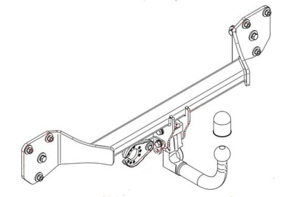 Фаркоп Steinhof для Mercedes-Benz CLA-Класс II C118, X118 2019-2023 (вкл. с AMG-пакетом). Быстросъемный крюк. Артикул M-169