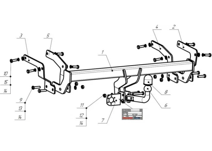 Фаркоп Oris (ранее Bosal) дляToyota RAV-4 V 2018-2023. Артикул 3081-A