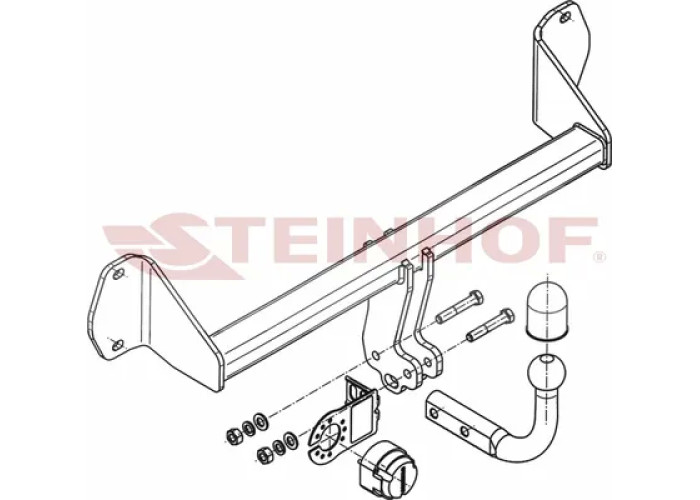 Фаркоп Steinhof для BMW 1-серия F20/F21 3/5-дв. 2011-2019. Артикул B-072