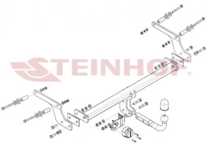 Фаркоп Steinhof для Renault Duster II 2021-2023 Быстросъемный крюк. Артикул D-016