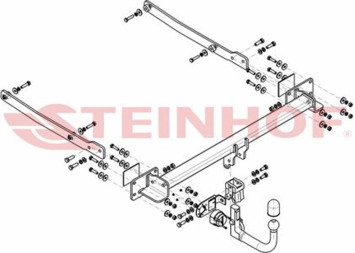 Фаркоп Steinhof для Mercedes-Benz E-Класс C207 (купе), А207 (кабриолет) 2009-2016. Артикул M-151