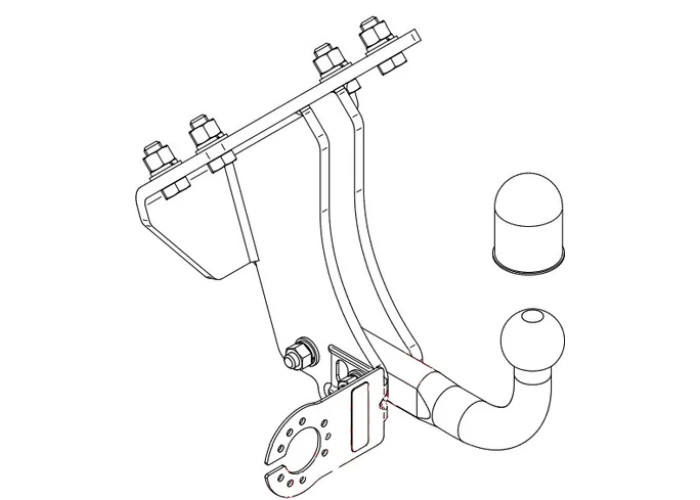 Фаркоп Steinhof для Mercedes-Benz G-Класс II W461, W463 1990-2018. Артикул M-162