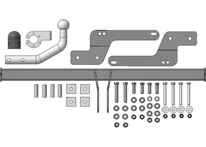 Фаркоп АвтоСтандарт с оцинк. шаром для Renault Sandero Stepway II 2014-2023. Артикул R102As