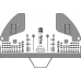 Фаркоп Мотодор оцинкованный для Mitsubishi L200 IV 2006-2015 (кроме Long). Фланцевое крепление. Артикул 91301-FE