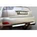 Фаркоп Лидер-Плюс для Toyota Highlander I 2003-2007 (с накладкой из нерж. стали). Фланцевое крепление. Артикул L101-F(N)