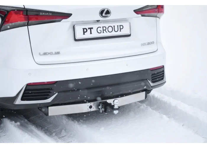 Фаркоп PT Group для Lexus NX 2014-2021 с хромированной накладкой. Артикул 18021501