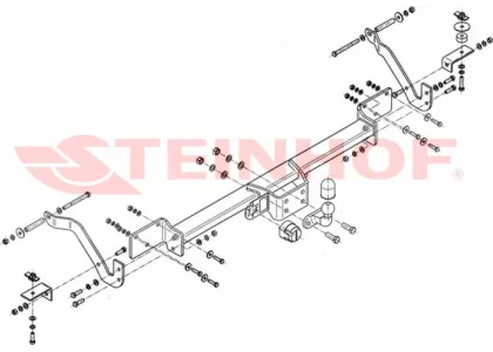 Фаркоп Steinhof для Fiat Ducato 290, 295 шасси, в т.ч. L4/XL 2014-2023. Артикул F-066
