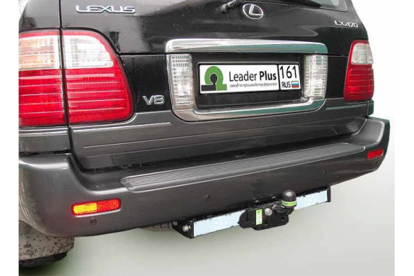 Фаркоп Лидер-Плюс для Lexus LX 470 1997-2007 (с накладкой из нерж. стали). Фланцевое крепление. Артикул L104-F(N)