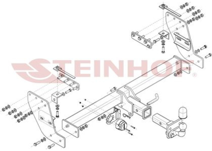 Фаркоп Steinhof для Fiat Fullback 2015-2023. Артикул M-333