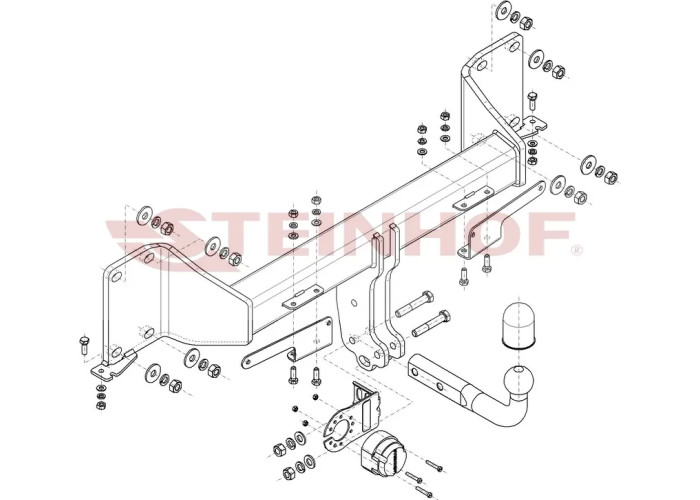 Фаркоп Steinhof для BMW X7 G07 2018-2023. Артикул B-088