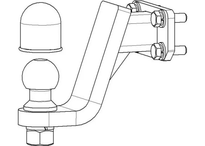 Фаркоп Oris (ранее Bosal) для Haval H9 2014-2023. Артикул 8006-E